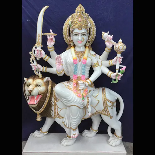 Marble Sherawali Statue — photo 1