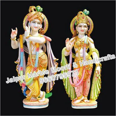 Marble Standing Radha Krishna Statue — photo 1