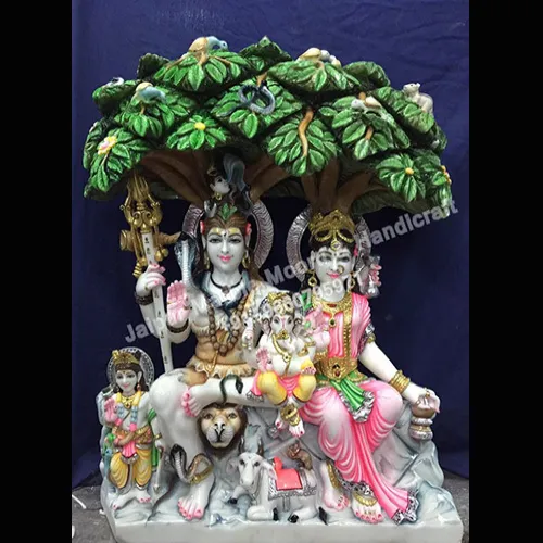Marble Shiv Parwati Statue — photo 1
