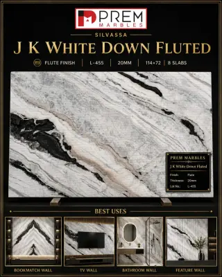J K White Down Fluted